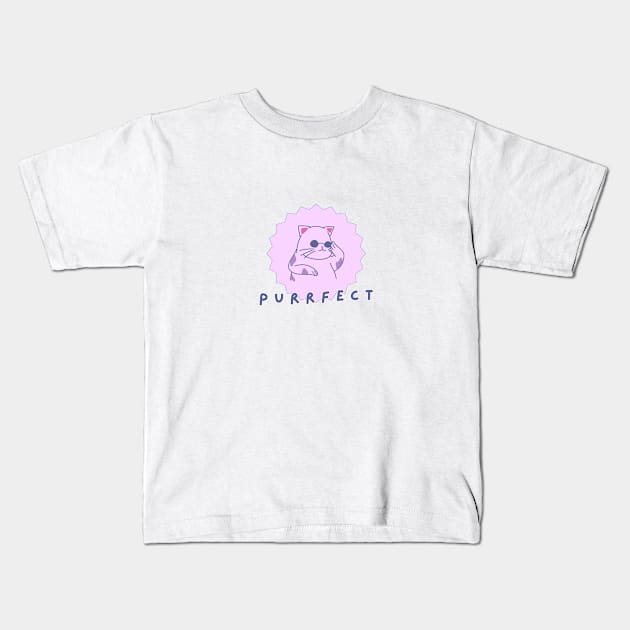 Purrfect Kids T-Shirt by Sayu